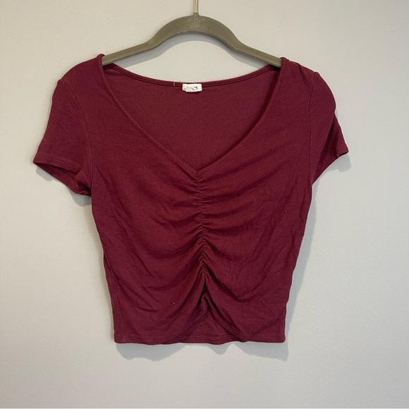 Garage Tops - Garage Maroon Ribbed Top